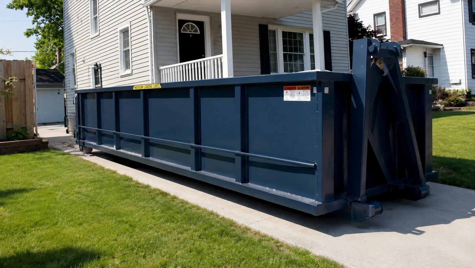 las cruces dumpster rental blue roll-off west mesa xeriscape lawn conversion